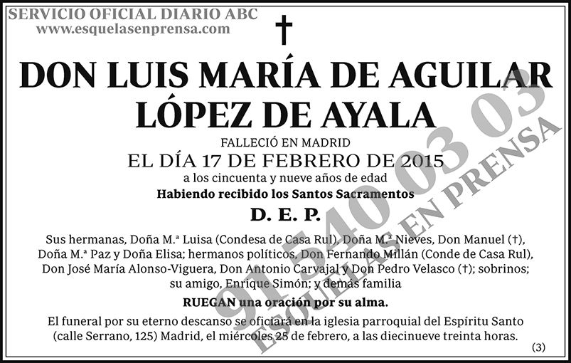 Luis María de Aguilar López de Ayala